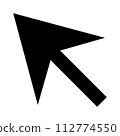 black vector mouse arrow icon on white background 112774550