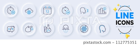 Ab testing, Annual calendar and Blood donation line icons for web app. Pack of 5g internet, Chemistry flask, Cable section pictogram icons. Cloud computing, Quarantine, Face recognition signs. Vector Ab testing, Annual calendar and Blood donation line icons for web app. Pack of 5g internet, Chemistry flask, Cable section pictogram icons. Cloud computing, Quarantine, Face recognition signs. Vector 112775351