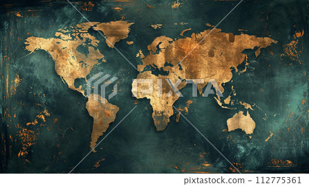 AI-generated content. Colored art world map 112775361