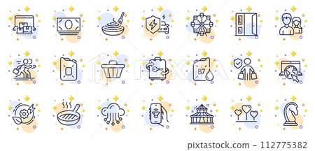 Outline set of Circus, Car charging and Shop cart line icons for web app. Include Ferris wheel, Competition, Marketing strategy pictogram icons. Teamwork, Diesel canister, Open door signs. Vector Outline set of Circus, Car charging and Shop cart line icons for web app. Include Ferris wheel, Competition, Marketing strategy pictogram icons. Teamwork, Diesel canister, Open door signs. Vector 112775382