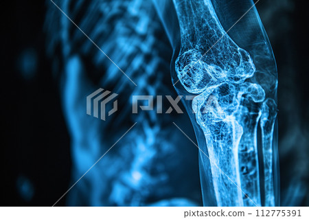 AI-generated content. Bone mri x-ray in hospital. Diagnostics, and Medicine and health care concept 112775391