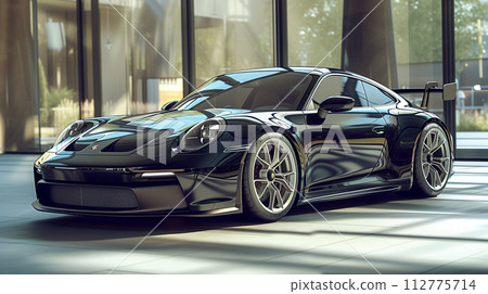 AI-generated content. Drawing Of A Black car On A White Background AI-generated content. Drawing Of A Black car On A White Background 112775714