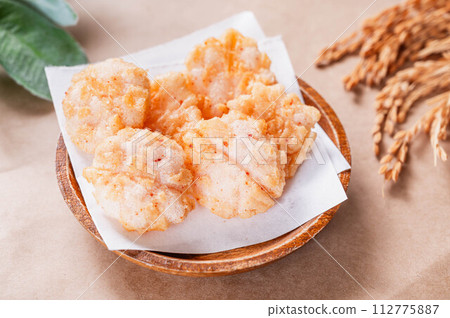 fried shrimp crackers fried shrimp crackers 112775887