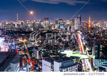 [Tokyo] Tokyo skyline/city night view 112775935