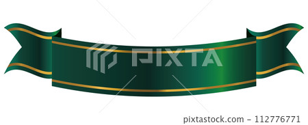 Shiny green green ribbon dark green Shiny green green ribbon dark green 112776771