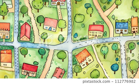 從上面看的城市地圖_3 112776982