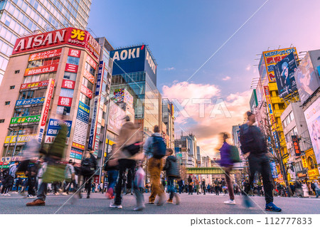 Tokyo cityscape in Japan, overlooking the pedestrian paradise of Akihabara, which is crowded with foreign tourists... Tokyo cityscape in Japan, overlooking the pedestrian paradise of Akihabara, which is crowded with foreign tourists... 112777833