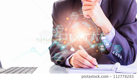 Stock market or forex trading graph and candlestick chart suitable for financial investment concept. Economy trends background for business idea and all art work design. Abstract finance background.. Stock market or forex trading graph and candlestick chart suitable for financial investment concept. Economy trends background for business idea and all art work design. Abstract finance background.. 112778283