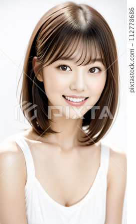 亞洲美麗的年輕女子 112778686