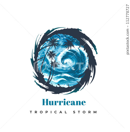 Hurricane logo vector spiral illustration Hurricane logo vector spiral illustration 112778727