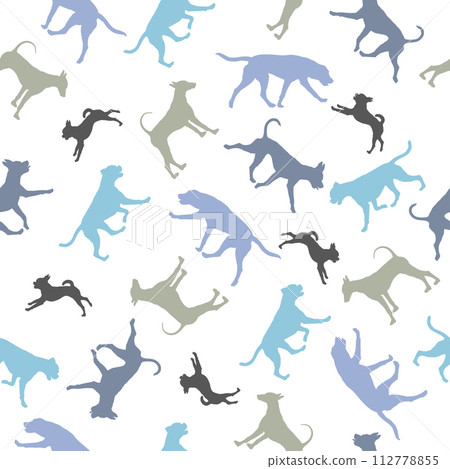 Different dogs isolated on a white background 112778855