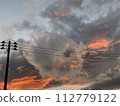 Clouds dyed in sunset 112779122