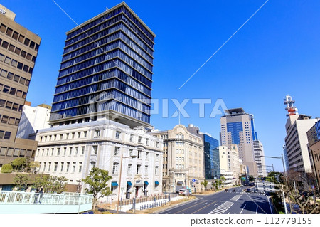 Kobe city, former Kobe settlement, coastal street streetscape Kobe city, former Kobe settlement, coastal street streetscape 112779155