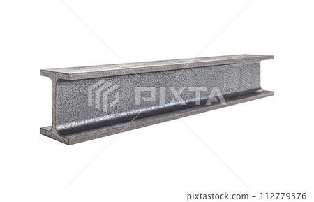 metal beam isolated on white background. metal beam isolated on white background. 112779376