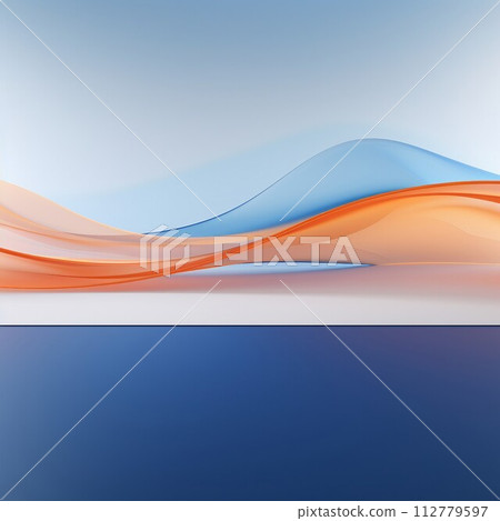 方形抽像模板。白色和深藍色背景上有透明淺藍色和橙色波浪的空間。 AI生成影像 方形抽像模板。白色和深藍色背景上有透明淺藍色和橙色波浪的空間。 AI生成影像 112779597