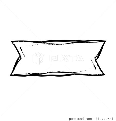 Ribbon banner, abstract rectangle label frame border in grunge texture shape for background template element illustration for design Ribbon banner, abstract rectangle label frame border in grunge texture shape for background template element illustration for design 112779621