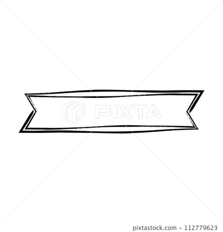 Ribbon banner, abstract rectangle label frame border in grunge texture shape for background template element illustration for design Ribbon banner, abstract rectangle label frame border in grunge texture shape for background template element illustration for design 112779623