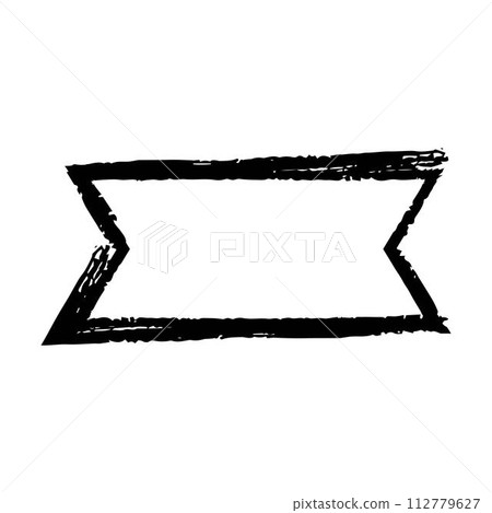 Ribbon banner, abstract rectangle label frame border in grunge texture shape for background template element illustration for design Ribbon banner, abstract rectangle label frame border in grunge texture shape for background template element illustration for design 112779627