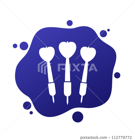 Darts vector icon for web 112779772