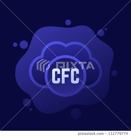 CFC gas icon with a cloud, vector design 112779774