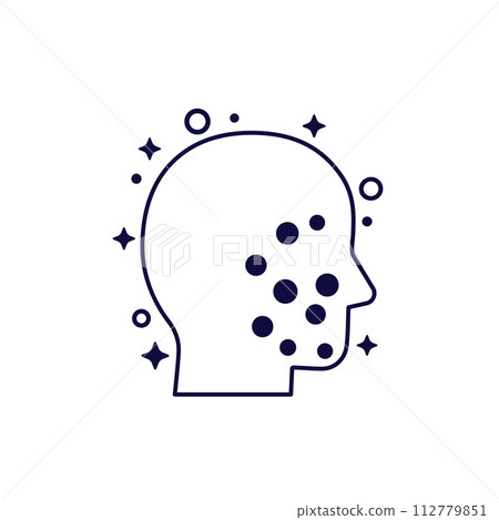 acne, problem skin vector icon 112779851