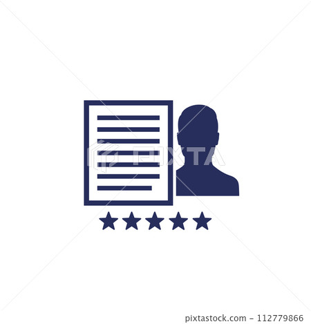 employee recruiting and candidate rating icon 112779866