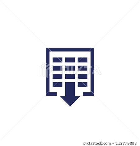 xls file icon, download spreadsheet document xls file icon, download spreadsheet document 112779898