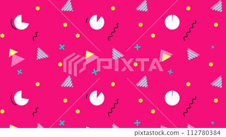 Geometric Abstract Retro Background 112780384
