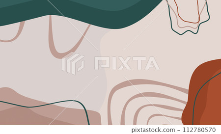 Abstract Fall Background With Leaves And Organic Shapes 112780570