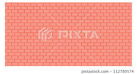 Brick wall pattern. Stone red block surface 112780574