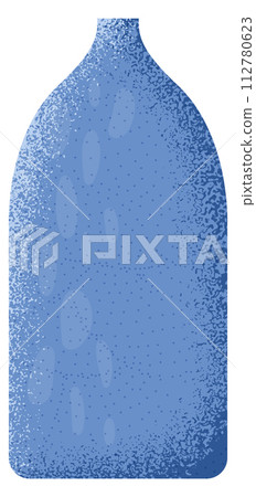 Ceramic bottle icon. Blue textured high vase Ceramic bottle icon. Blue textured high vase 112780623