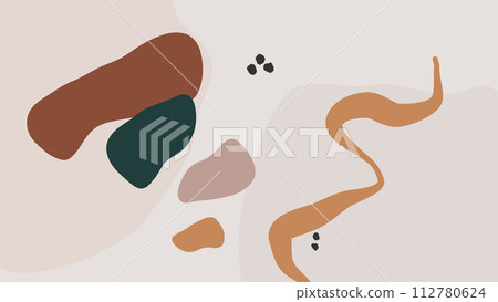 Beige Abstract Background In Minimal Trendy Style Beige Abstract Background In Minimal Trendy Style 112780624