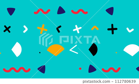 Seamless Pattern 80s Memphis Style Background Seamless Pattern 80s Memphis Style Background 112780639