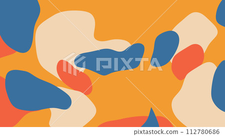 Pastel Color Hand Drawn Background 112780686