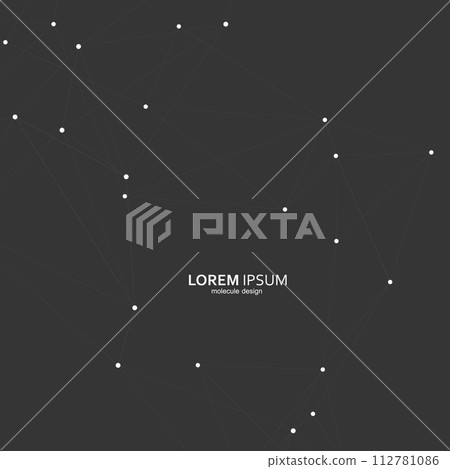 Molecule communication design on black background 112781086