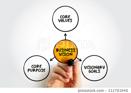 Business Vision mind map concept for presentations and reports Business Vision mind map concept for presentations and reports 112781648