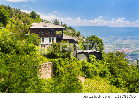 Aerial view of village Delchevo. Bulgaria, Balkan mountains Aerial view of village Delchevo. Bulgaria, Balkan mountains 112781790