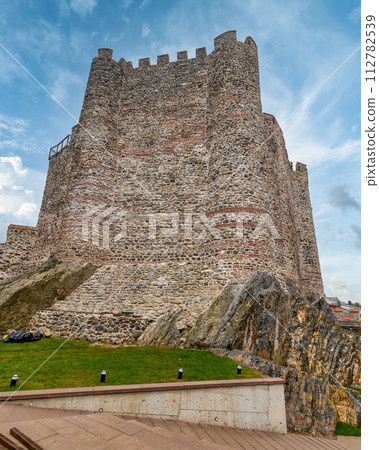 Anadolu Hisari, 13th century medieval Ottoman fortress by Anatolian side of Bosporus, Beykoz district, Istanbul, Turkey Anadolu Hisari, 13th century medieval Ottoman fortress by Anatolian side of Bosporus, Beykoz district, Istanbul, Turkey 112782539