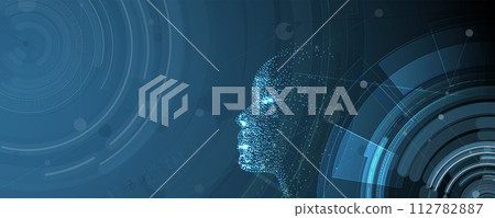 Abstract Artificial intelligence. Cloud computing. Machine learning. Technology web background. Virtual concept futuristic background Abstract Artificial intelligence. Cloud computing. Machine learning. Technology web background. Virtual concept futuristic background 112782887