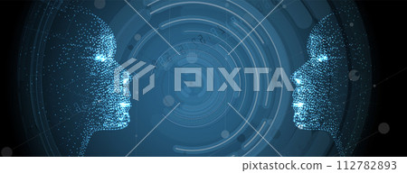 Abstract Artificial intelligence. Cloud computing. Machine learning. Technology web background. Virtual concept futuristic background Abstract Artificial intelligence. Cloud computing. Machine learning. Technology web background. Virtual concept futuristic background 112782893