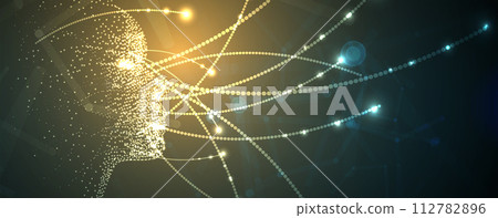 Abstract Artificial intelligence. Cloud computing. Machine learning. Technology web background. Virtual concept futuristic background Abstract Artificial intelligence. Cloud computing. Machine learning. Technology web background. Virtual concept futuristic background 112782896