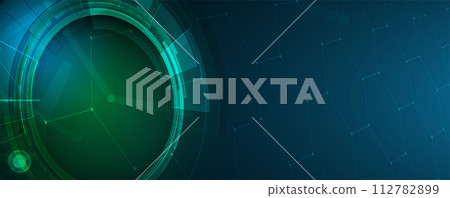 Abstract Artificial intelligence. Cloud computing. Machine learning. Technology web background. Virtual concept futuristic background 112782899