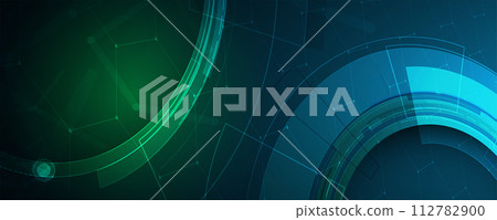 Abstract Artificial intelligence. Cloud computing. Machine learning. Technology web background. Virtual concept futuristic background 112782900
