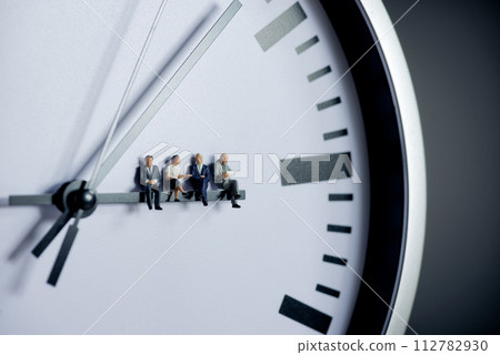 Project management, team work and time management concept 112782930