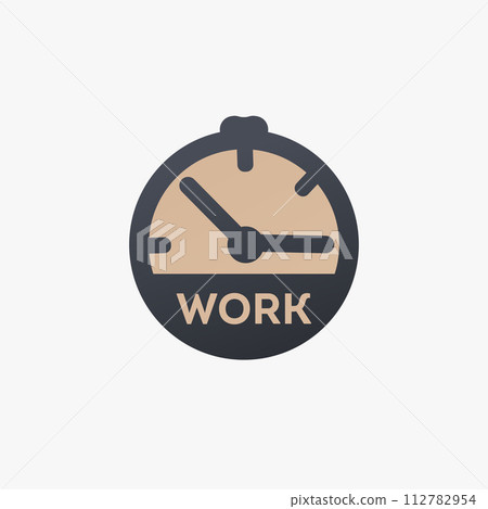 working hours clock icon. business hours symbol. Stock vector illustration isolated on white background. working hours clock icon. business hours symbol. Stock vector illustration isolated on white background. 112782954