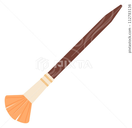 Paintibrush color icon. Artist equipment. Hobby symbol Paintibrush color icon. Artist equipment. Hobby symbol 112783136