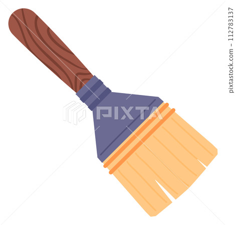 Wide painting brush. Canvas srawing artist tool 112783137