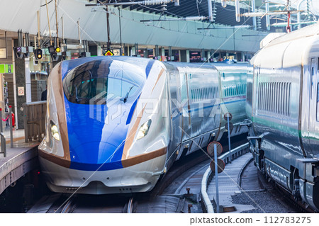 Joetsu Shinkansen/Hokuriku Shinkansen departing from Tokyo Station Joetsu Shinkansen/Hokuriku Shinkansen departing from Tokyo Station 112783275