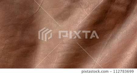 Leather background maro photo. Texture of brown genuine leather web size. 112783699
