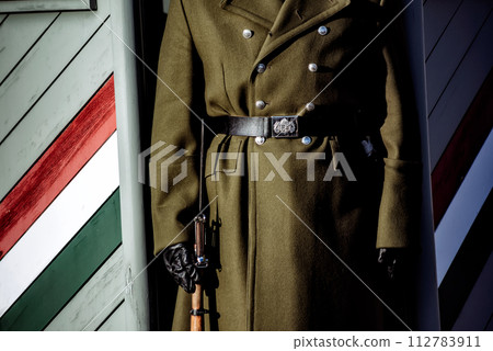 Soldier on guard at Buda Castle Hill near presidential palace. Budapest, Hungary Soldier on guard at Buda Castle Hill near presidential palace. Budapest, Hungary 112783911